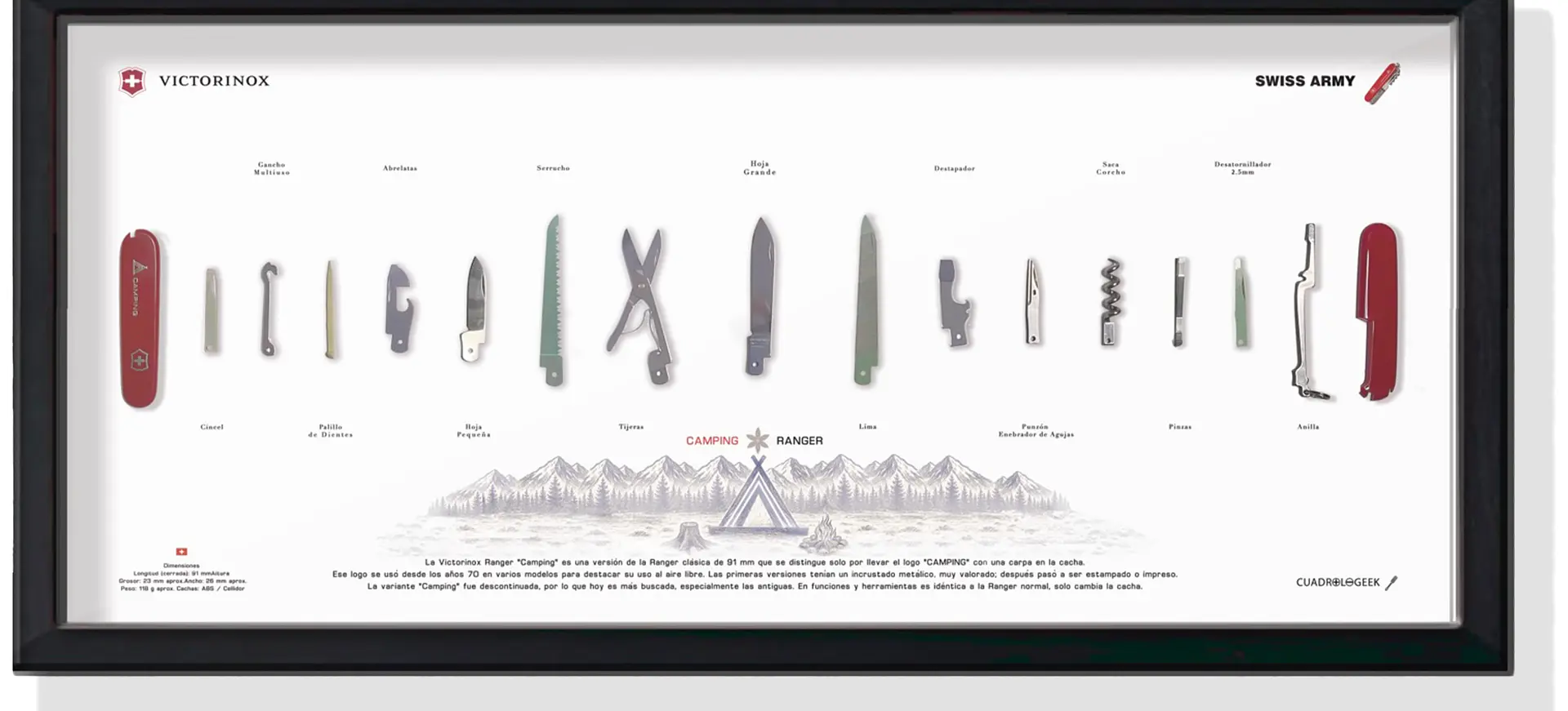 Gran Formato  Navaja Suiza Camping Ranger Victorinox 1