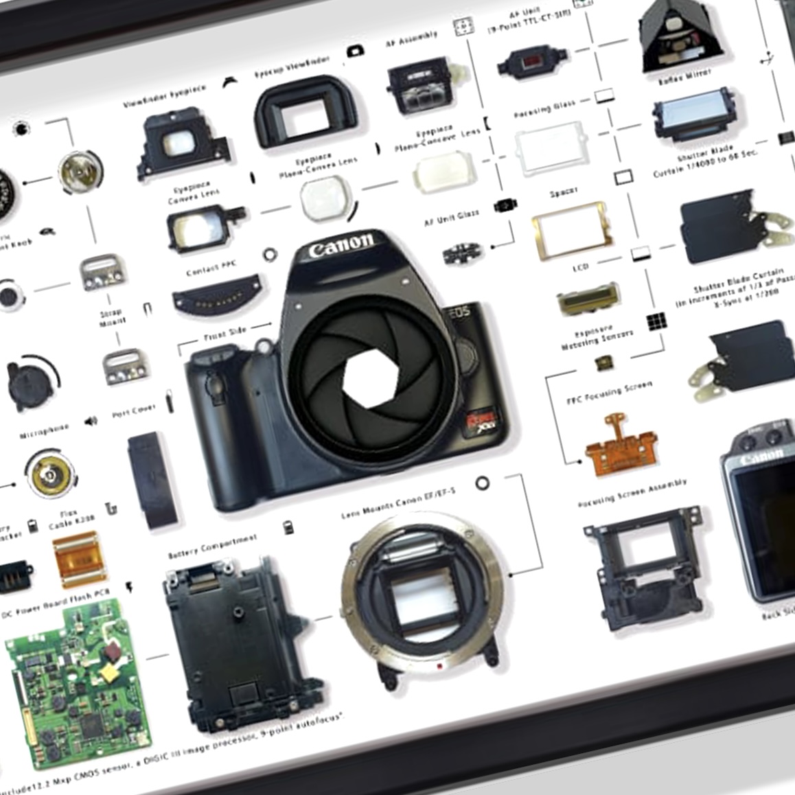 Formato Medio Cámara fotográfica Canon Rebel XSI 2