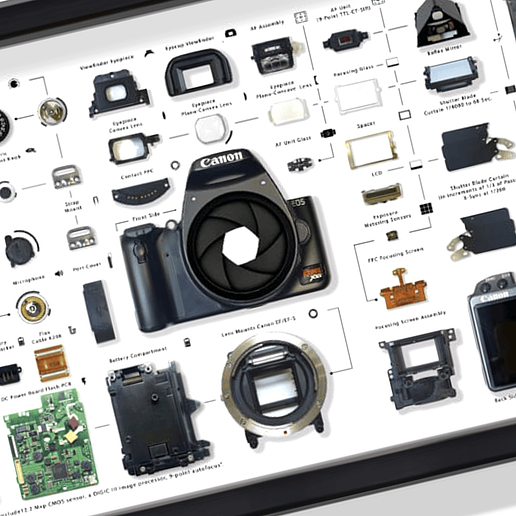 Formato Medio Cámara fotográfica Canon Rebel XSI 2