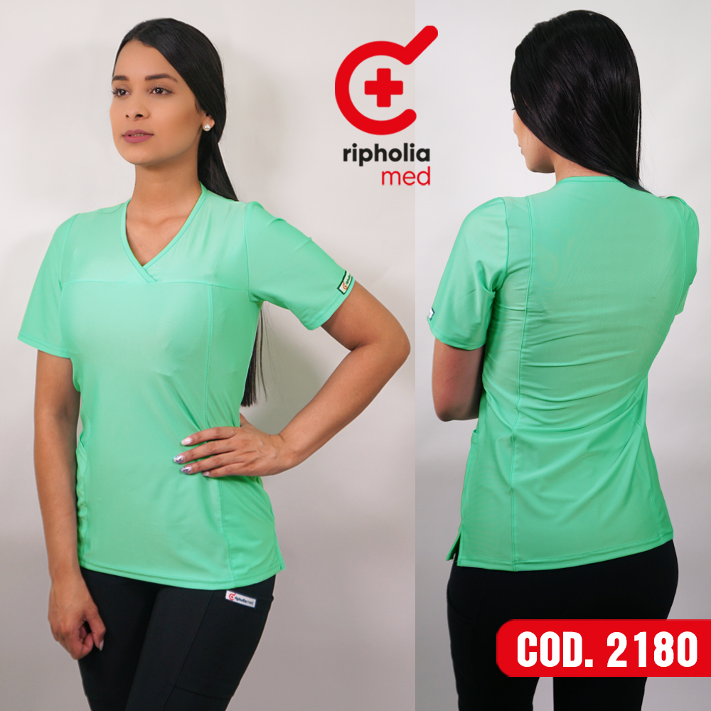 Scrub elasticado verde menta