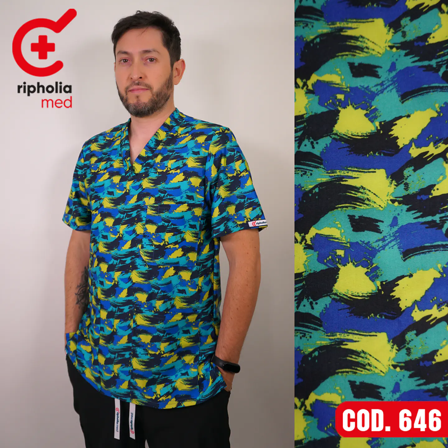 Scrub elasticado hombre #646 1