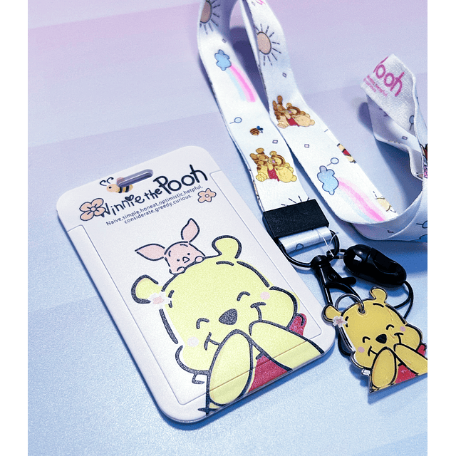 Portacredencial + lanyard winnie pooh #3