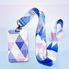 Portacredencial + lanyard pink blue