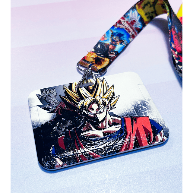 Portacredencial + lanyard goku