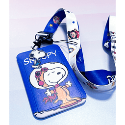 Portacredencial + lanyard snoopy 