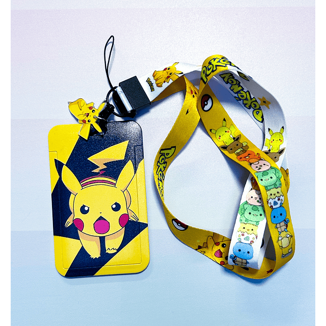 Portacredencial + lanyard pikachu #2