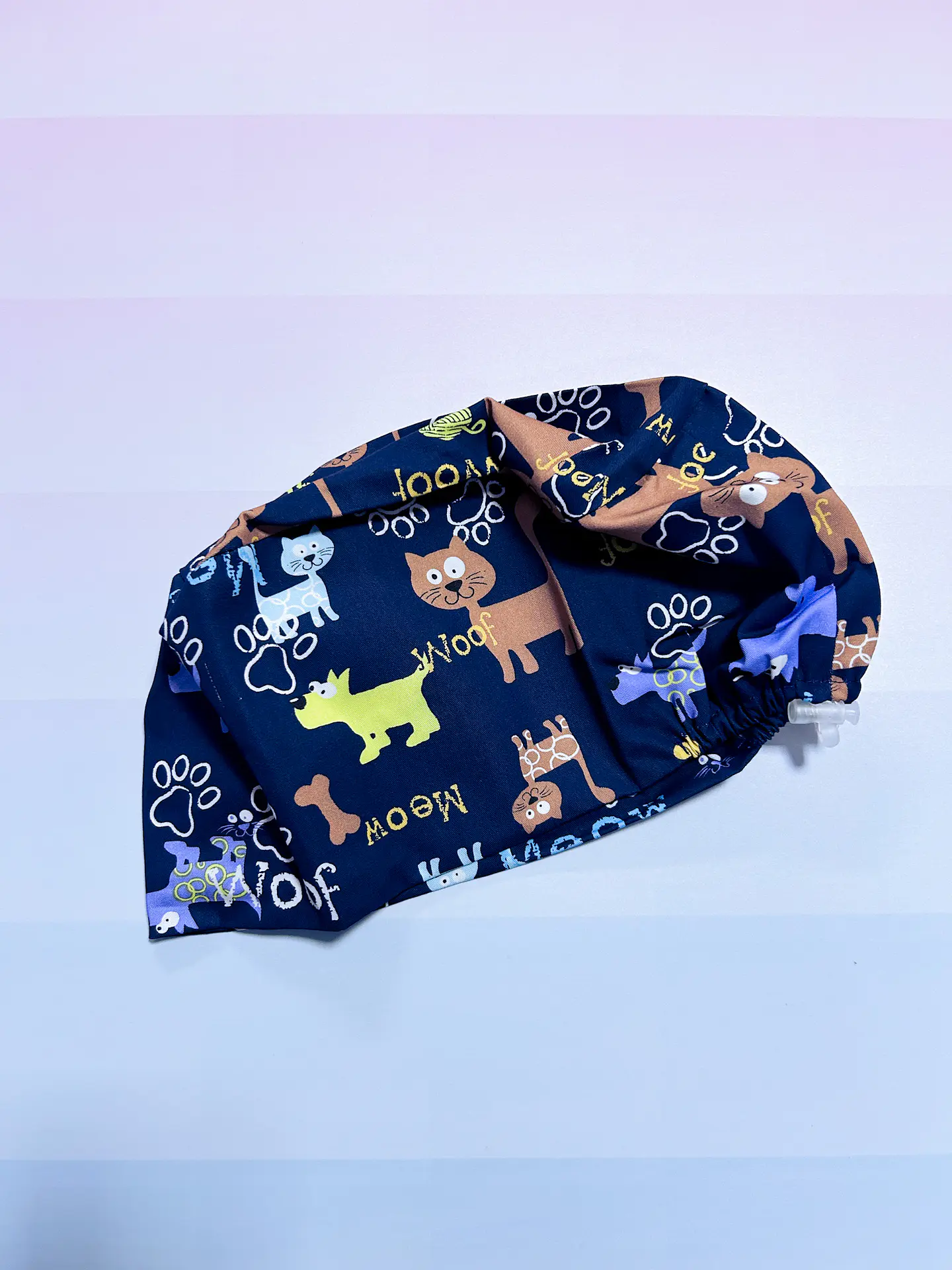 Gorro clínico cat dog fondo azul marino 3
