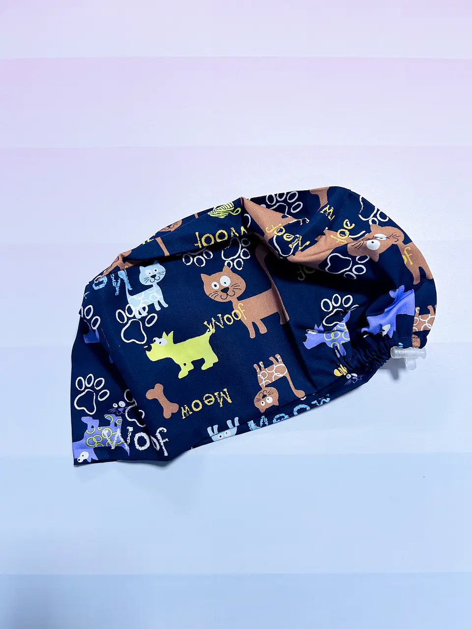 Gorro clínico cat dog fondo azul marino 3