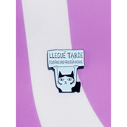 Pins "llegue tarde"