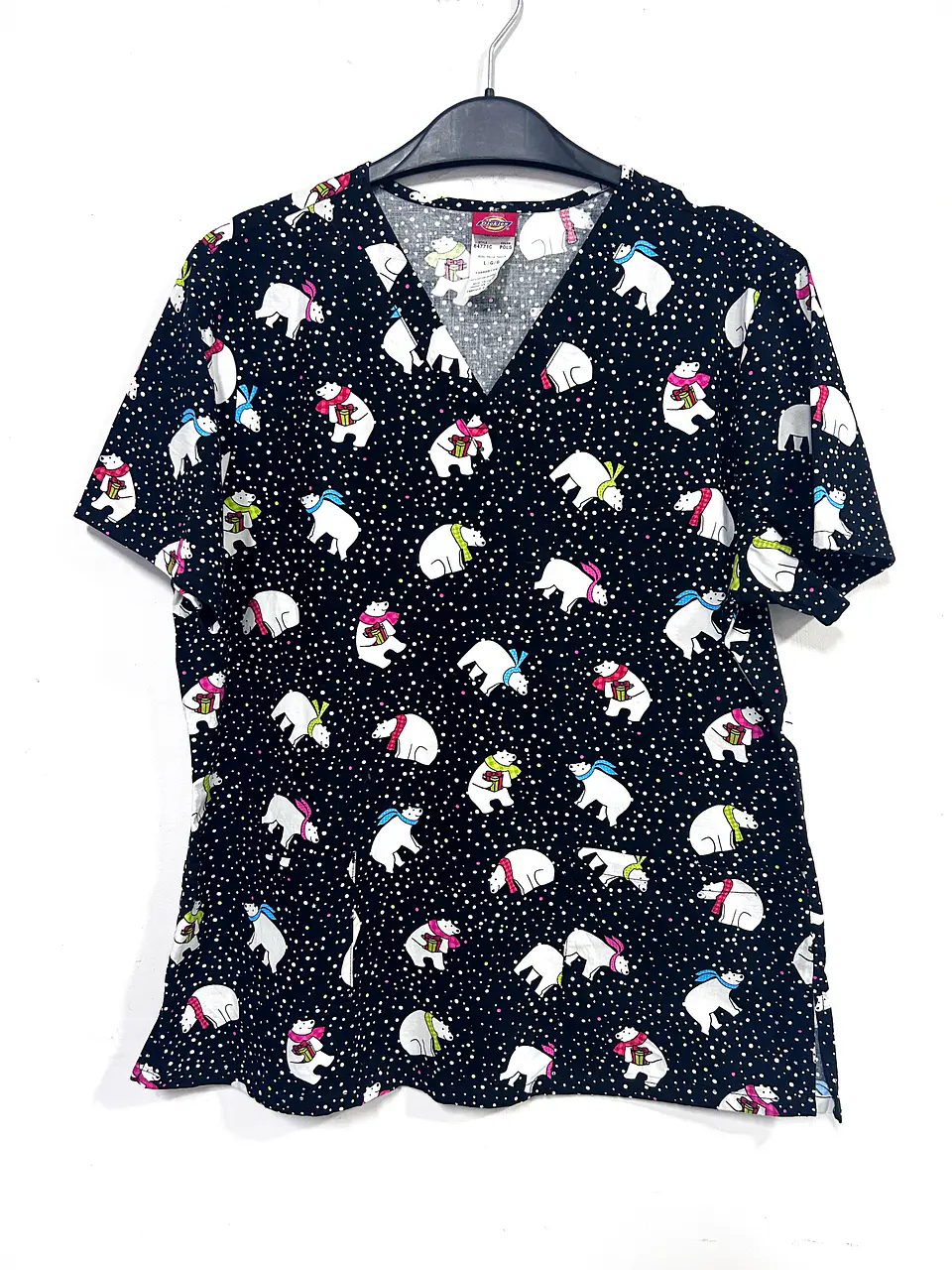 Scrub navidad Osos polares, elasticado talla L  2