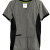 S - Scrub gris + negro a los costados elasticado 