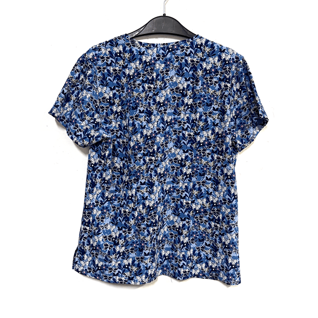 M - Scrub mariposas celestes y azul rey elasticado 