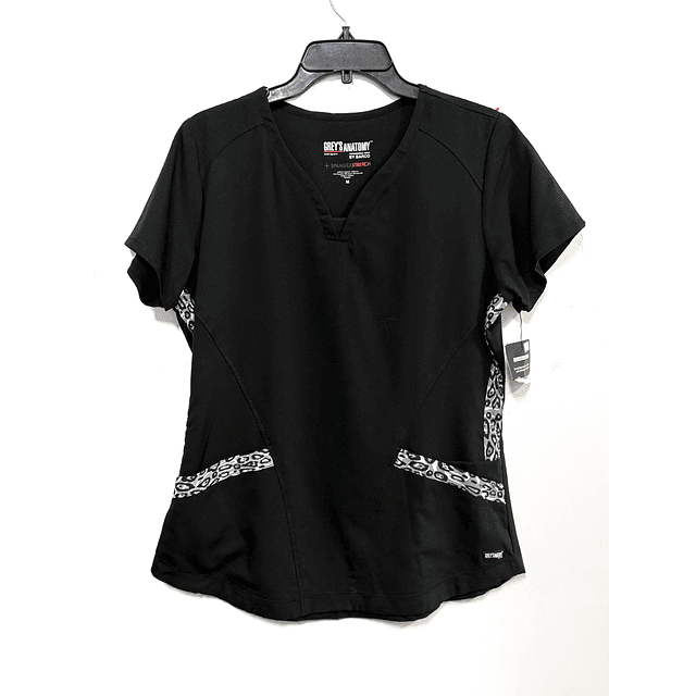 M - Scrub negro greys anatomy con detalles print/  NUEVO