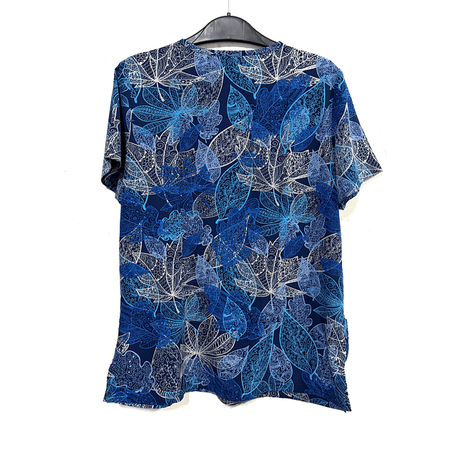 M- Scrub elasticado tonos azul rey 