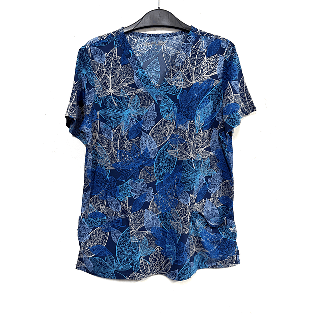 M- Scrub elasticado tonos azul rey 