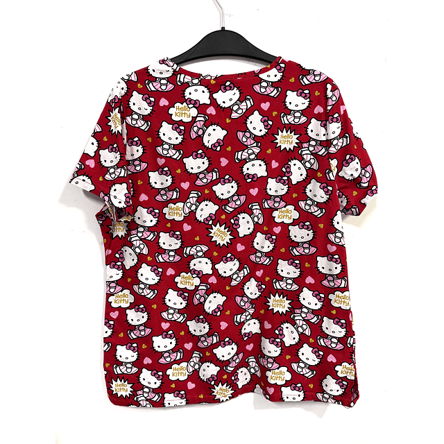 Talla M Hello Kitty fondo rojo 