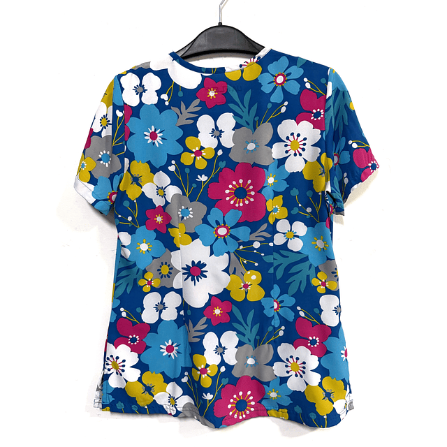 Talla S scrub elasticado fondo azul rey 