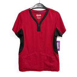 Talla M scrub rojo elasticado YOGA purple label 