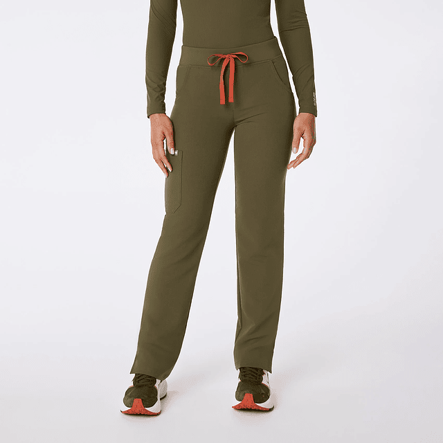 Talla XS pantalon FIGS verde olivo elasticado