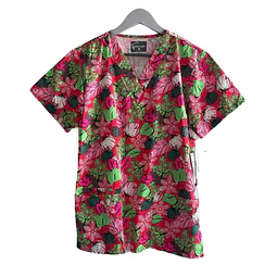 Talla S scrub mujer diseño hojas NUEVO $10.000
