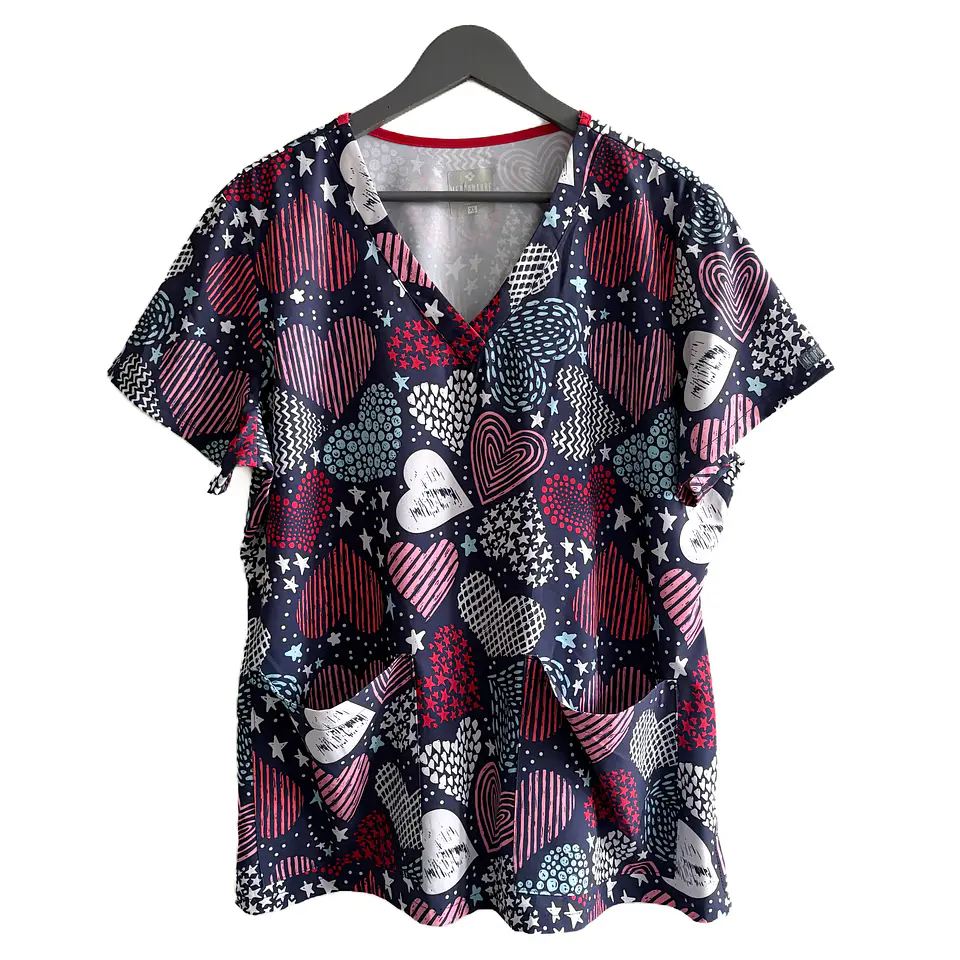 Talla XL Scrub mujer corazones elasticado $9.000 1