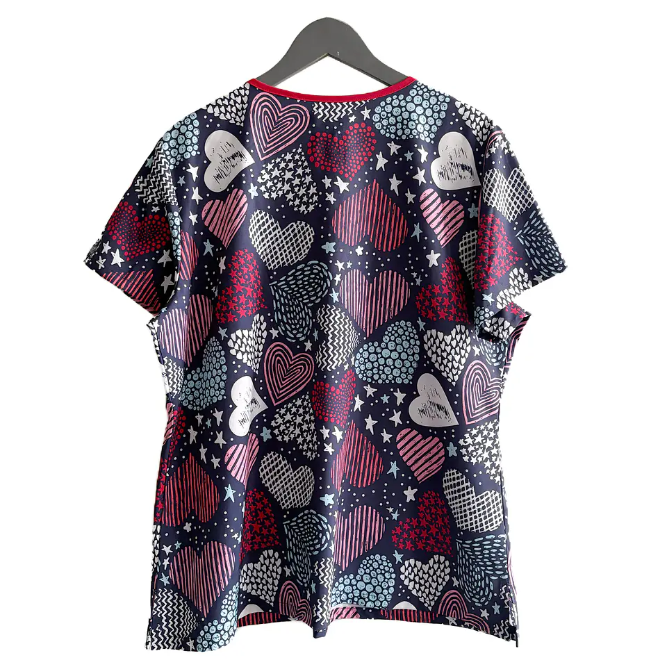 Talla XL Scrub mujer corazones elasticado $9.000 2