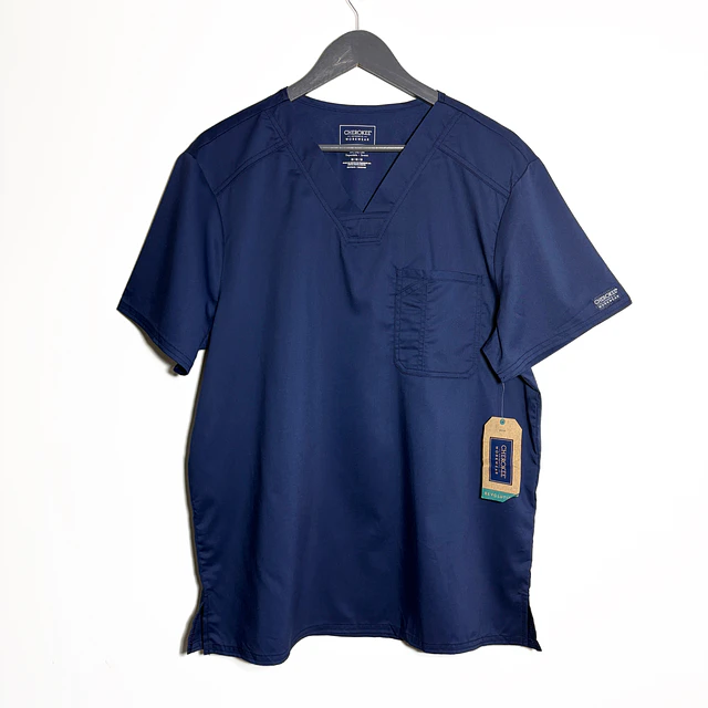 Talla M Scrub hombre azul marino Cherokee Stretch elasticado NUEVO $10.000