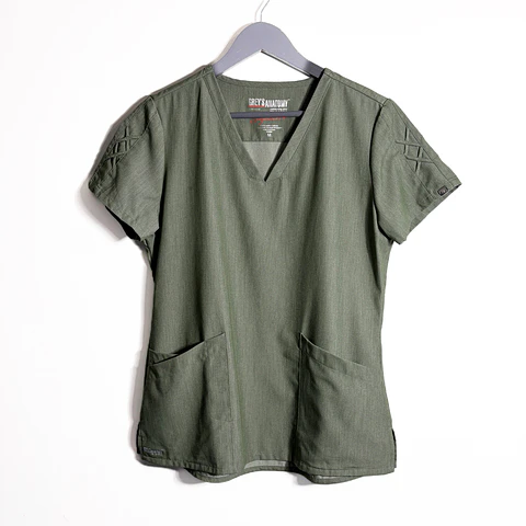 Talla M Scrub mujer verde musgo Greys Anatomy elasticado $9.000