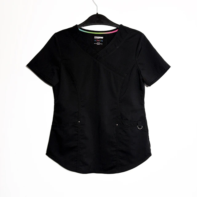 Talla XS Scrub mujer negro semielasticado $8.000