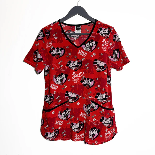 Talla S Scrub mujer rojo Disney elasticado $10.000