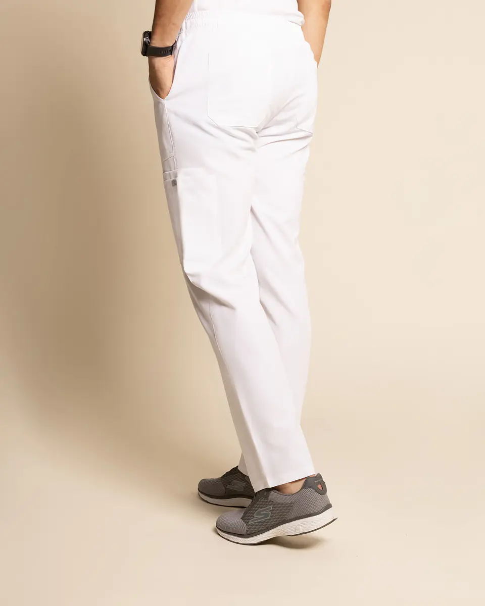 PANTALON COMFORT HOMBRE BLANCO 2