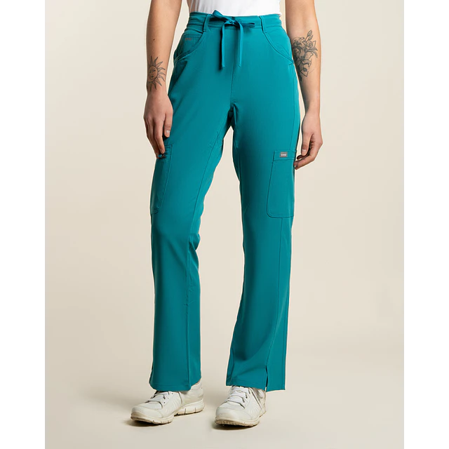 PANTALON MUJER COMFORT TEAL BLUE