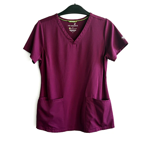 Talla S Scrub burdeo mujer elasticado $8000