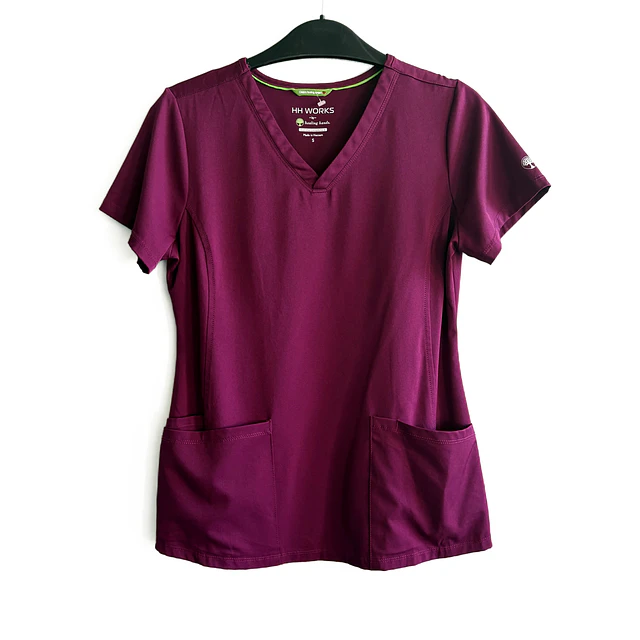 Talla S Scrub burdeo mujer elasticado $8000