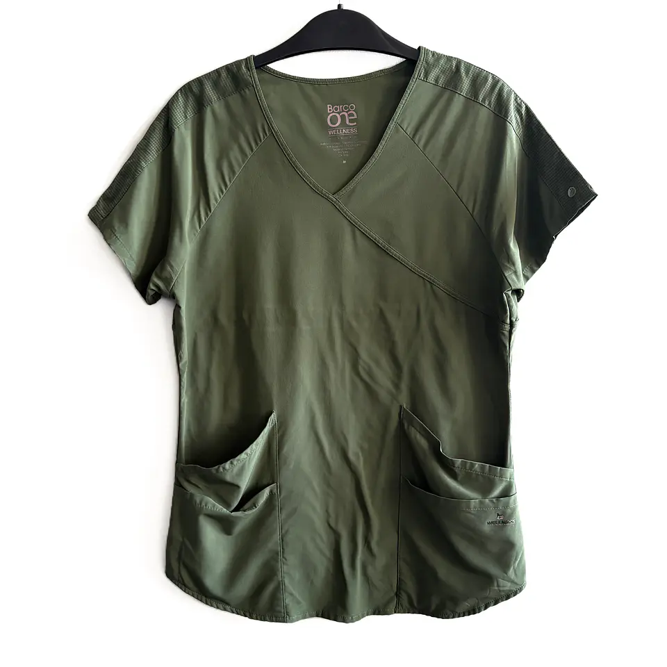 Talla M Scrub mujer verde musgo elasticado $8000 1