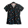 Talla XS Scrub mujer fondo negro corazones elasticado $7000