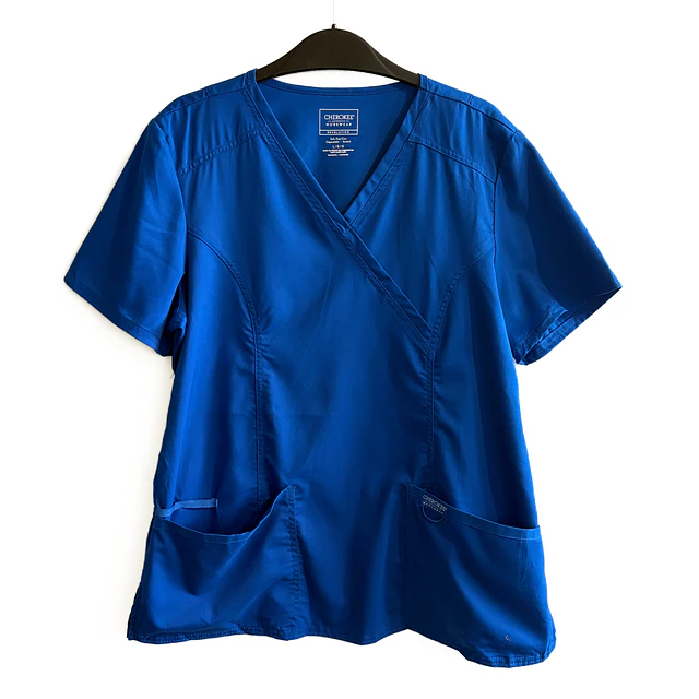 Talla L Scrub mujer azul rey Cherokee semielasticado $8000