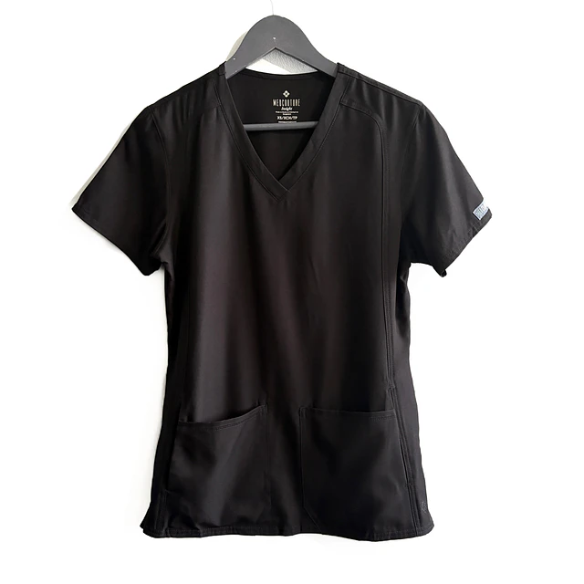 Talla XS Scrub mujer negro semielasticado $8000