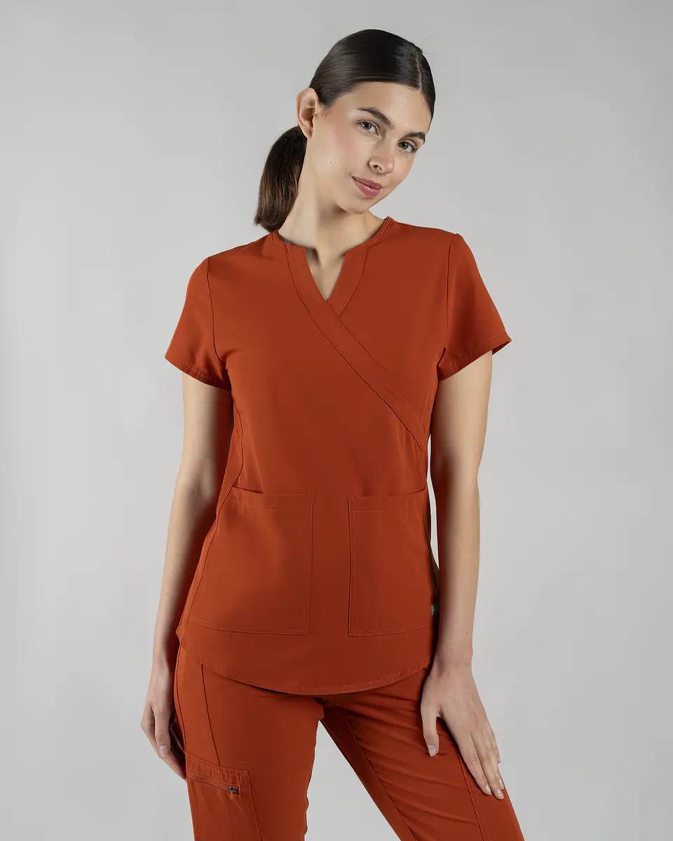 TOP MUJER COMFORT TERRACOTA 1