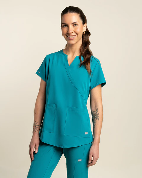 TOP MUJER COMFORT TEAL