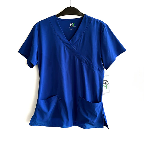 Talla M Scrub mujer azul rey elasticado NUEVO 