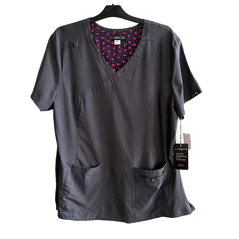 Talla XL Scrub mujer gris elasticado Koi NUEVO 