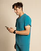 TOP HOMBRE COMFORT TEAL BLUE - Miniatura 1