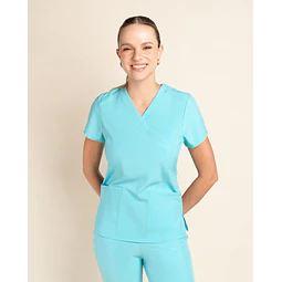 TOP MUJER SPORT STRETCH TURQUESA