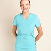 TOP MUJER SPORT STRETCH TURQUESA