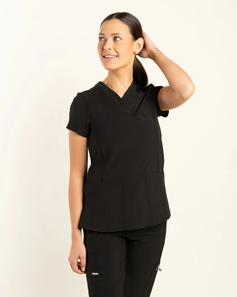 TOP MUJER SPORT STRETCH NEGRO