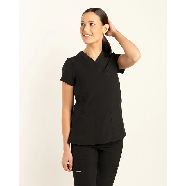 TOP MUJER SPORT STRETCH NEGRO