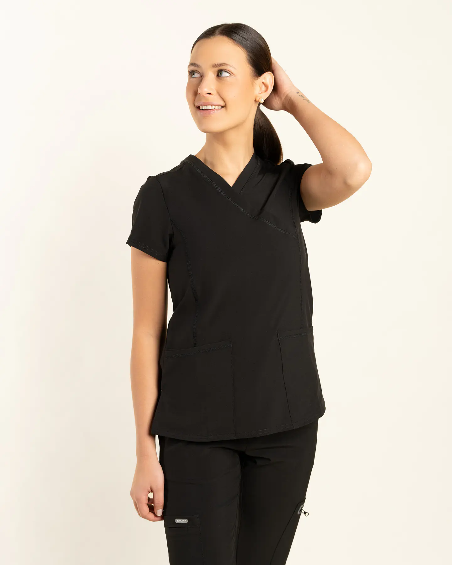 TOP MUJER SPORT STRETCH NEGRO 1