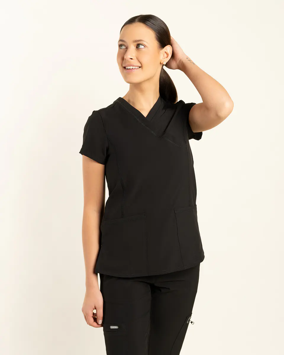 TOP MUJER SPORT STRETCH NEGRO 1