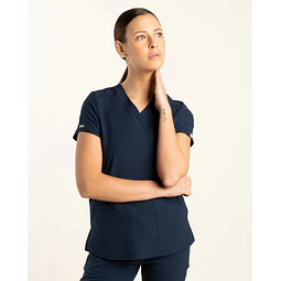 TOP MUJER SPORT STRETCH AZUL MARINO